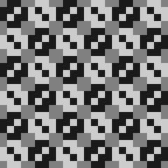 Fototapeta premium Squares, figures seamless pattern. Checks, shapes ornate. Folk wallpaper. Geometric background. Tribal motif. Ethnic ornament. Textile print, web design, geometry abstract. Geometrical image. Vector.