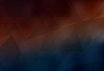 Obraz premium Dark Blue, Red vector triangle mosaic background.