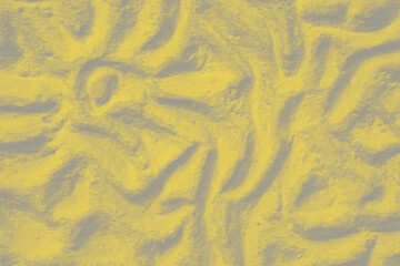 Illuminating Yellow and Ultimate Gray duotone background with stucco or moulding. Space for text....
