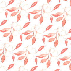 leaf and flower blossom watercolor collection 