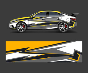 Obraz premium modern stripe for racing car wrap, sticker, and decal design vector.