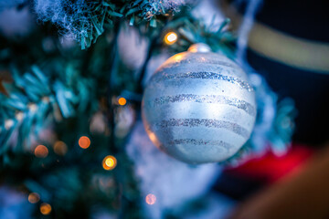 Mirror ball on a christmans tree
