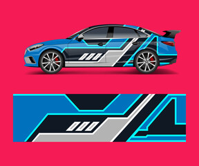 Company branding Car decal wrap design vector. Graphic abstract shapes designs company car