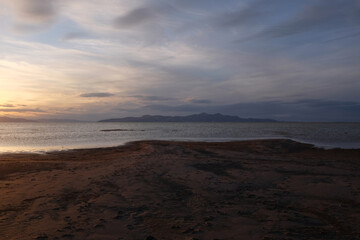 Great Salt Lake Utah at dusk