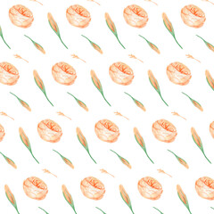 leaf and flower blossom watercolor collection 