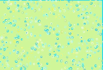 Light Blue, Yellow vector pattern with spheres.