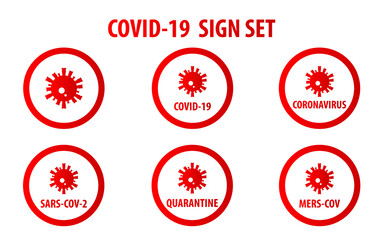 Covid-19 Sign Set
