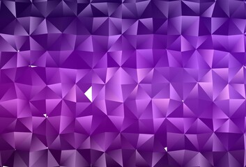 Dark Purple vector triangle mosaic texture.