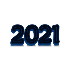 Happy New Year 2021. Horizontal template for products, advertizing, web banners, leaflets, certificates and postcards. Vector illustration.