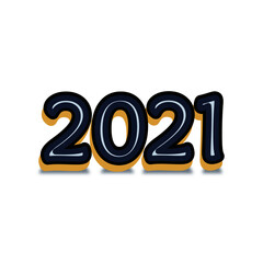 Happy New Year 2021. Horizontal template for products, advertizing, web banners, leaflets, certificates and postcards. Vector illustration.