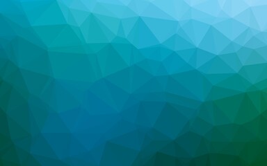 Dark Blue, Green vector polygonal background.