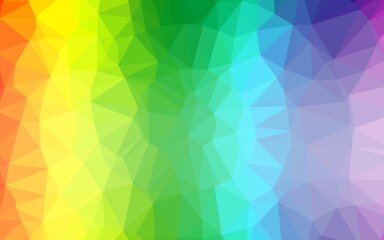 Obraz premium Light Multicolor, Rainbow vector triangle mosaic template.