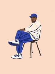 Man Sitting In Chair