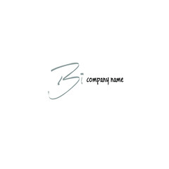 BI handwritten logo for identity
