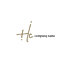 HC handwritten logo for identity
