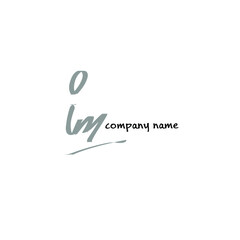 IM handwritten logo for identity