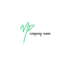 MD handwritten logo for identity
