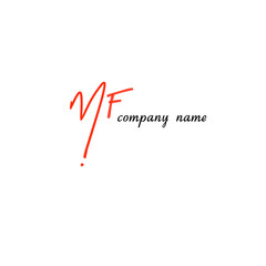 MF handwritten logo for identity