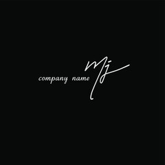 MJ handwritten logo for identity