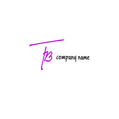 TB handwritten logo for identity