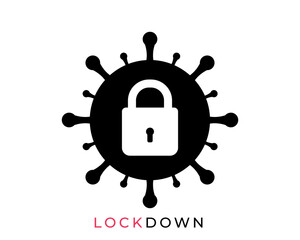 Coronavirus lockdown symbol. Coronavirus pandemic puts countries on lockdown . World Pandemic