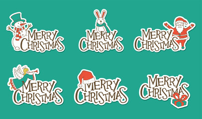 Merry Christmas Stickers Set - 400094437