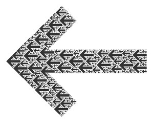 Fototapeta premium Repeating mosaic of arrow left. Flat vector arrow left composition is designed with repeating itself arrow left parts.
