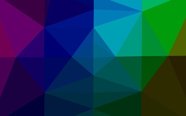 Dark Multicolor, Rainbow vector abstract mosaic backdrop.