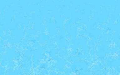 Light BLUE vector backdrop with artificial intelligence data.