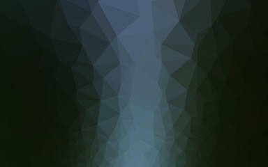 Dark Green vector shining triangular pattern.