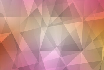 Light Pink, Yellow vector abstract mosaic backdrop.