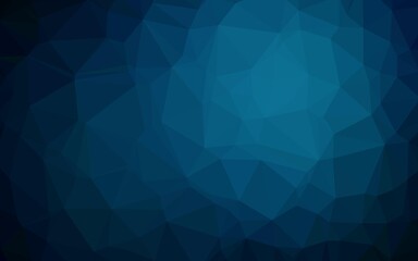 Dark BLUE vector abstract polygonal texture.