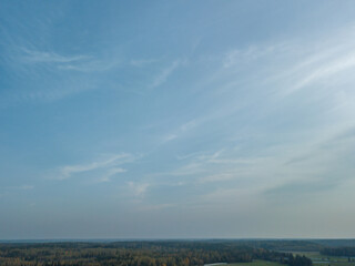 Natural background blue sky with light haze of clouds