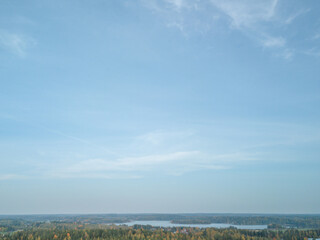 Natural background blue sky with light haze of clouds