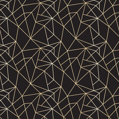 Seamless geometric pattern. Vector seamless pattern.  Abstract geometric pattern. Golden texture. 