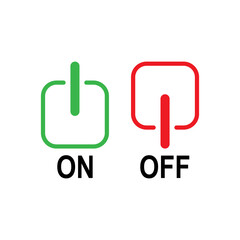 On and off icon design isolated on white background
