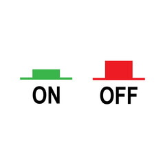 On and off icon design isolated on white background