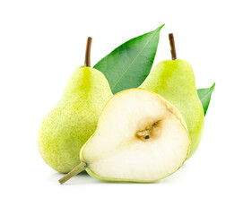 pear fruit an isolated on white background with clipping path