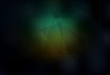 Fototapeta premium Dark Blue, Green vector low poly background.