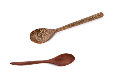 wooden spoon an isolated on white background, clipping path