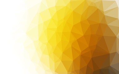 Light Yellow, Orange vector polygonal pattern.