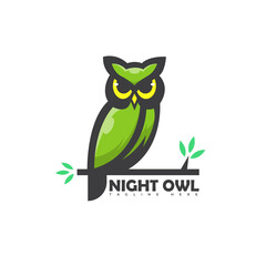 owl logo vector icon illustration line art download quality