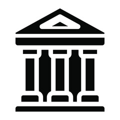 
Bank in linear trendy and editable icon 
