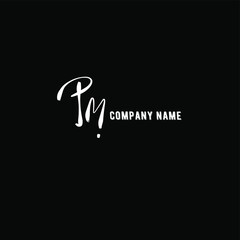 PM initial handwriting monogram name