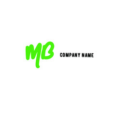 MB initial handwriting monogram name