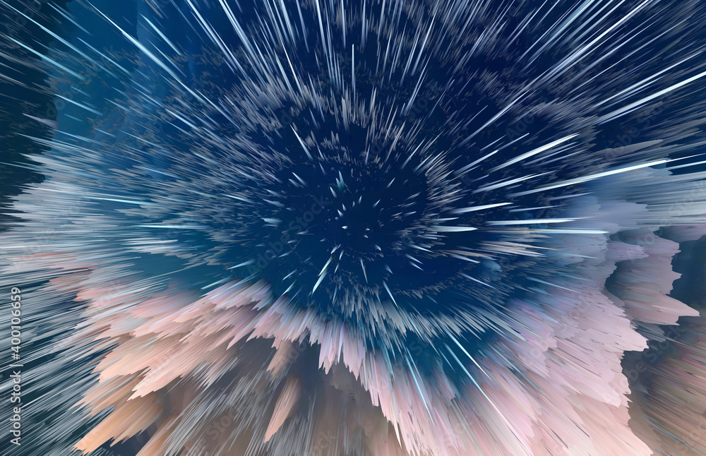 Poster creative abstract cool color background of the universe explosion
