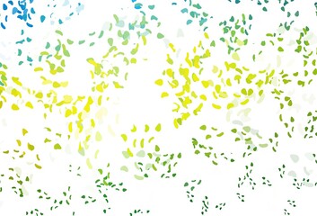 Light blue, yellow vector pattern with chaotic shapes.