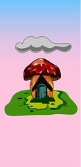 Mushroom House in the middle of nowhere
