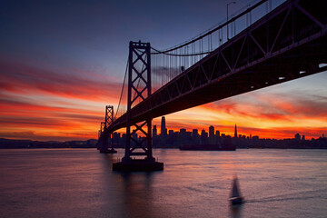 Fototapeta premium Bay Bridge, San Francisco, Bay Area, USA
