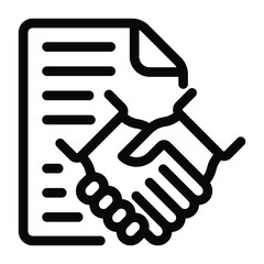 
Agreement in linear editable icon 
